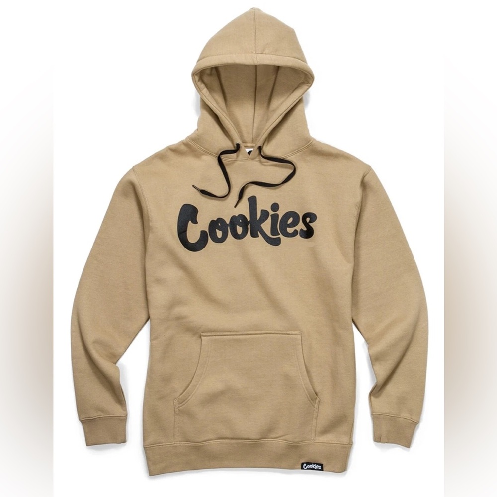 Cookies Clothing Authentic Berner CKS Original Logo Tan/Black Hoodie Mens Medium